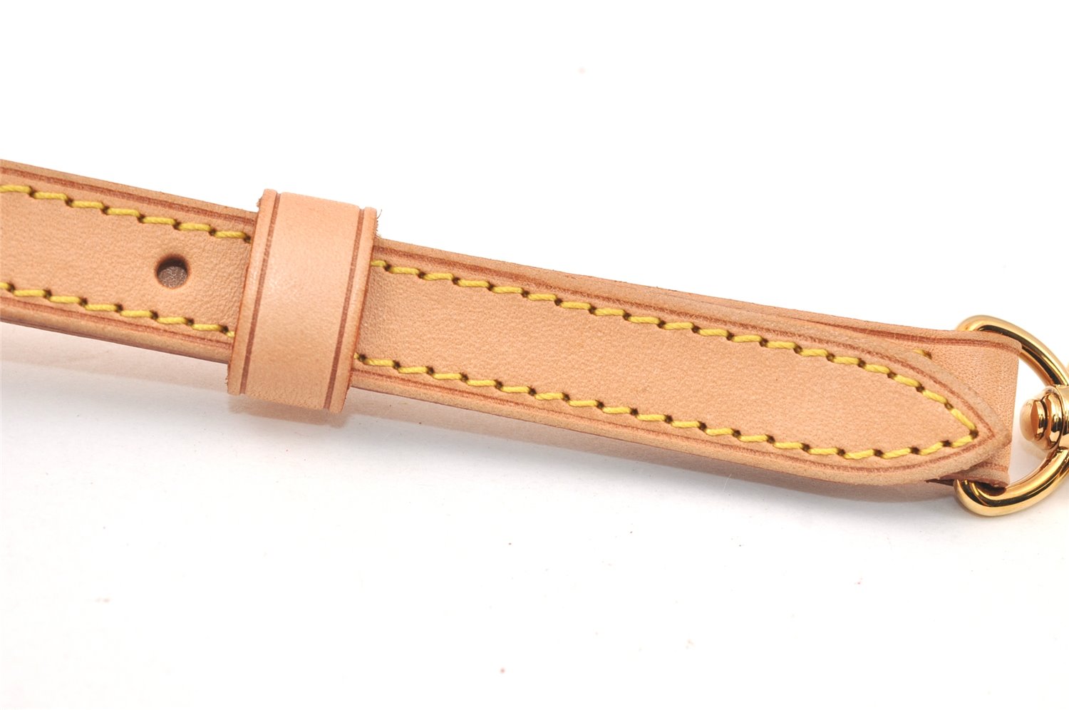 Authentic Louis Vuitton Leather Shoulder Strap Beige 39.8-47.2