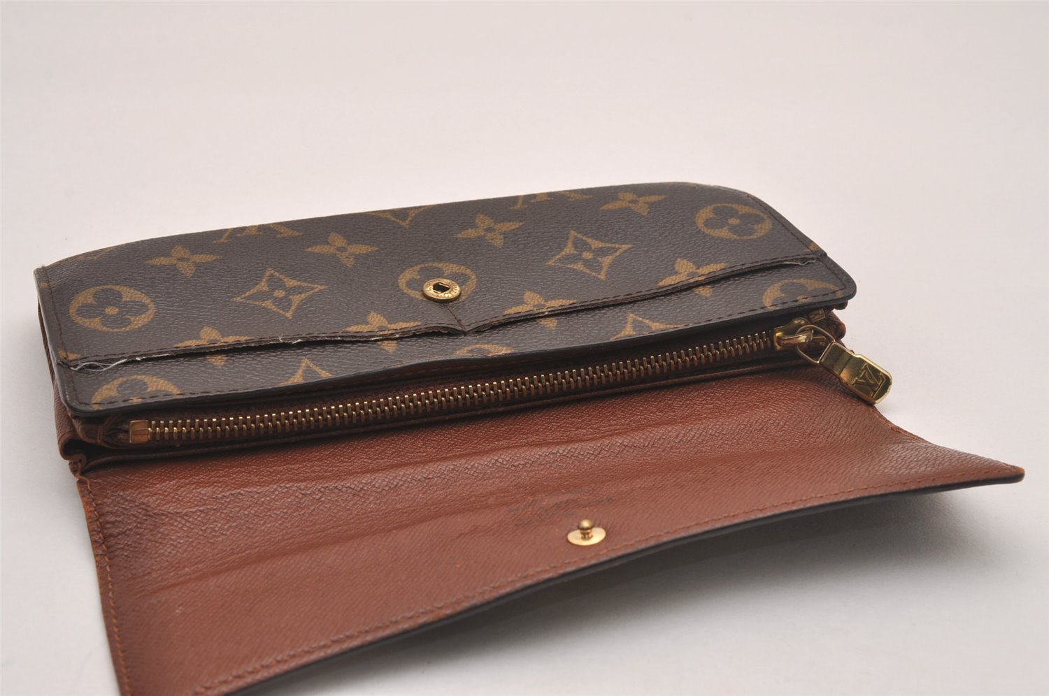 Auth Louis Vuitton Monogram Pochette Porte Monnaie Credit Wallet M61726 LV 4688J