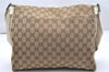 Authentic GUCCI Shoulder Cross Body Bag GG Canvas Leather 146236 Brown 4688K