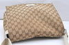 Authentic GUCCI Shoulder Cross Body Bag GG Canvas Leather 146236 Brown 4688K
