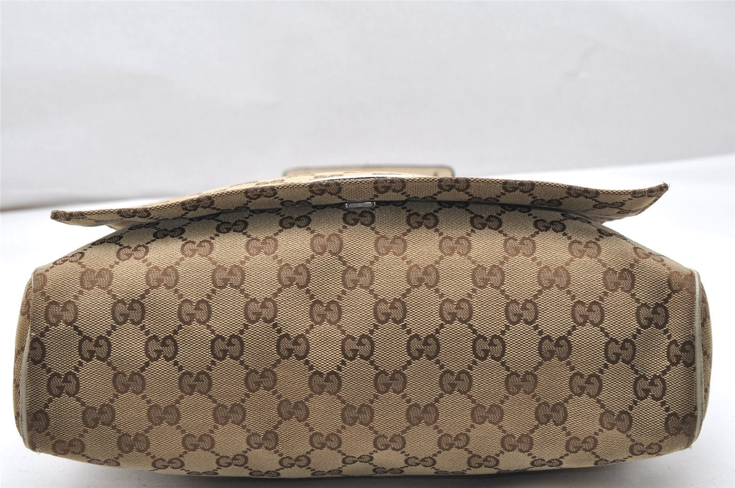 Authentic GUCCI Shoulder Cross Body Bag GG Canvas Leather 146236 Brown 4688K