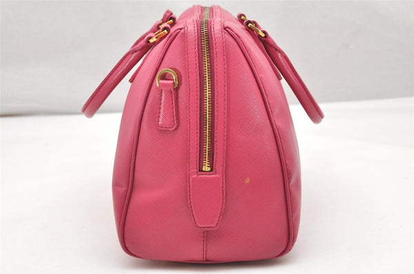 Authentic PRADA Saffiano Leather Nappa 2Way Shoulder Hand Bag Purse Pink 4689K