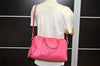 Authentic PRADA Saffiano Leather Nappa 2Way Shoulder Hand Bag Purse Pink 4689K