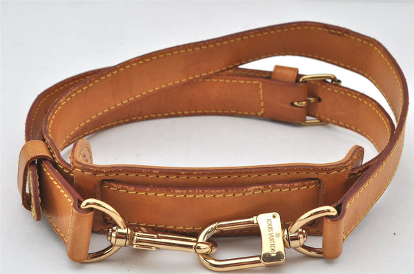 Authentic Louis Vuitton Leather Shoulder Strap Beige 40.2-47.4" LV 4690K