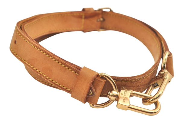 Authentic Louis Vuitton Leather Shoulder Strap Beige 41.5-48.4" LV 4691K