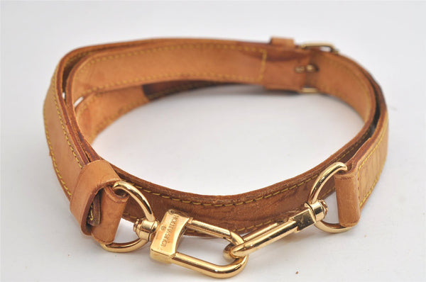 Authentic Louis Vuitton Leather Shoulder Strap Beige 41.5-48.4" LV 4691K