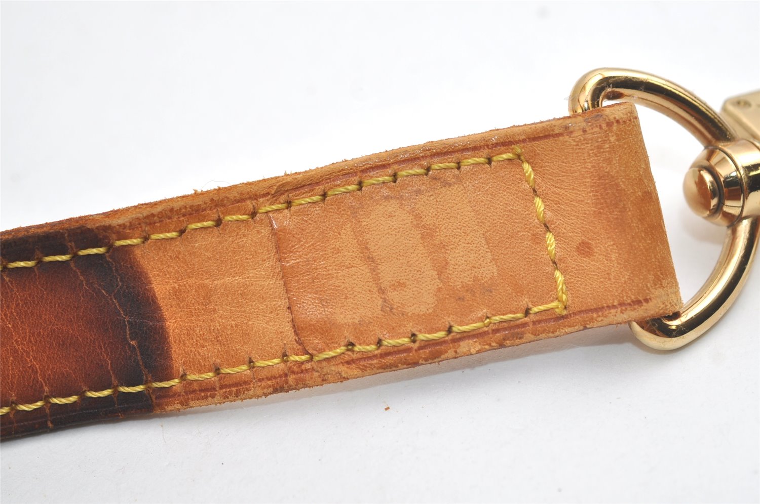 Authentic Louis Vuitton Leather Shoulder Strap Beige 41.5-48.4