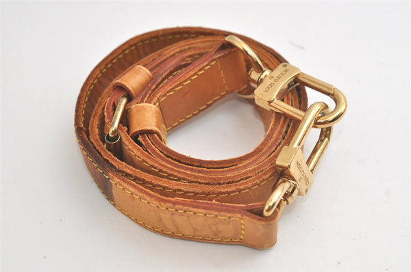 Authentic Louis Vuitton Leather Shoulder Strap Beige 41.5-48.4" LV 4691K