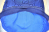 Authentic GUCCI Off The Grid Cap GG Nylon Leather Size M 627114 Blue 4692I