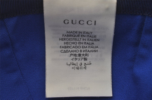 Authentic GUCCI Off The Grid Cap GG Nylon Leather Size M 627114 Blue 4692I