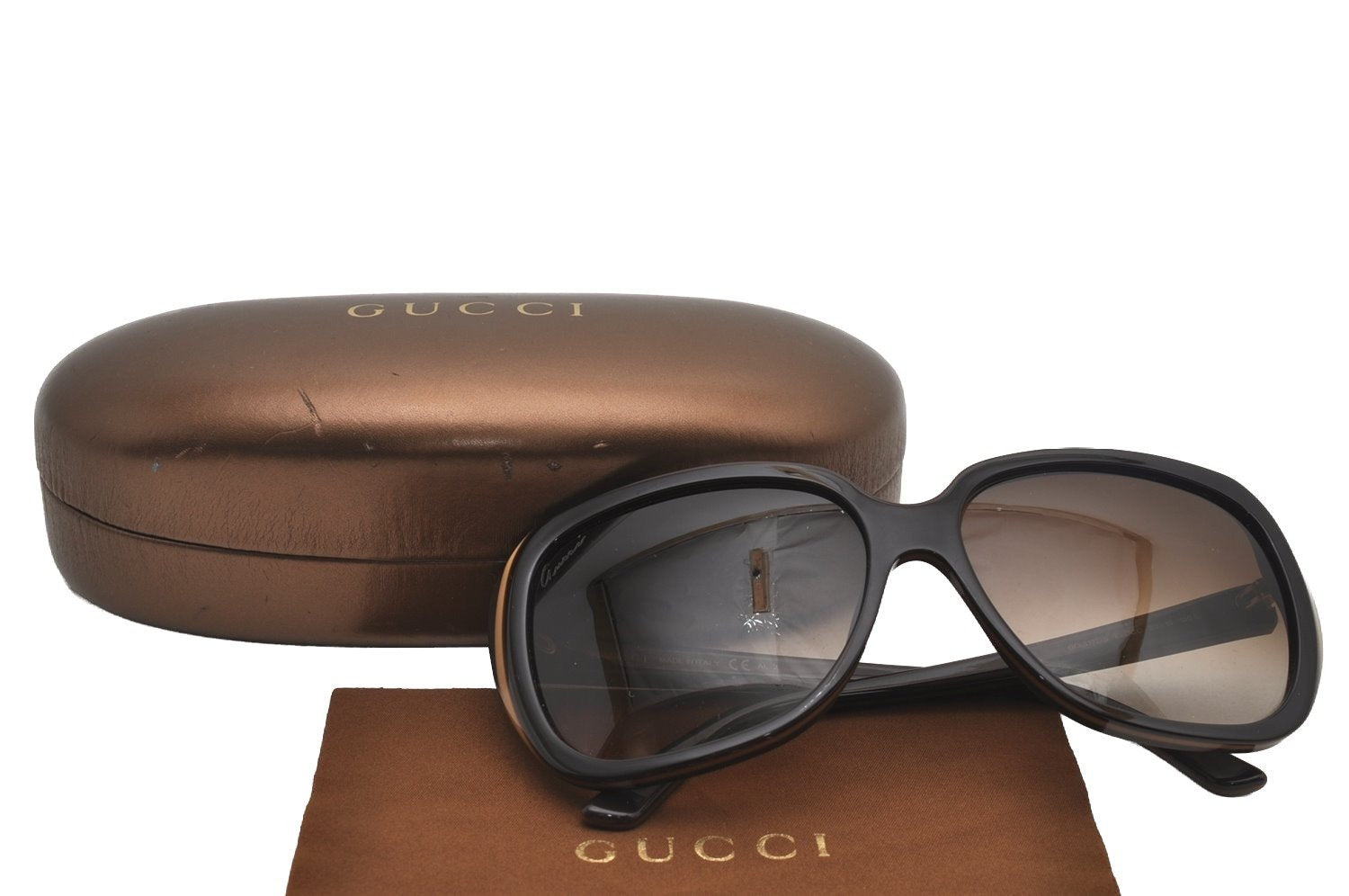 Authentic GUCCI Interlocking G Vintage Sunglasses GG 3192/S Plastic Brown 4692J