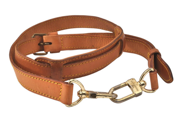 Authentic Louis Vuitton Leather Shoulder Strap Beige 41.3-48.4" LV 4692K