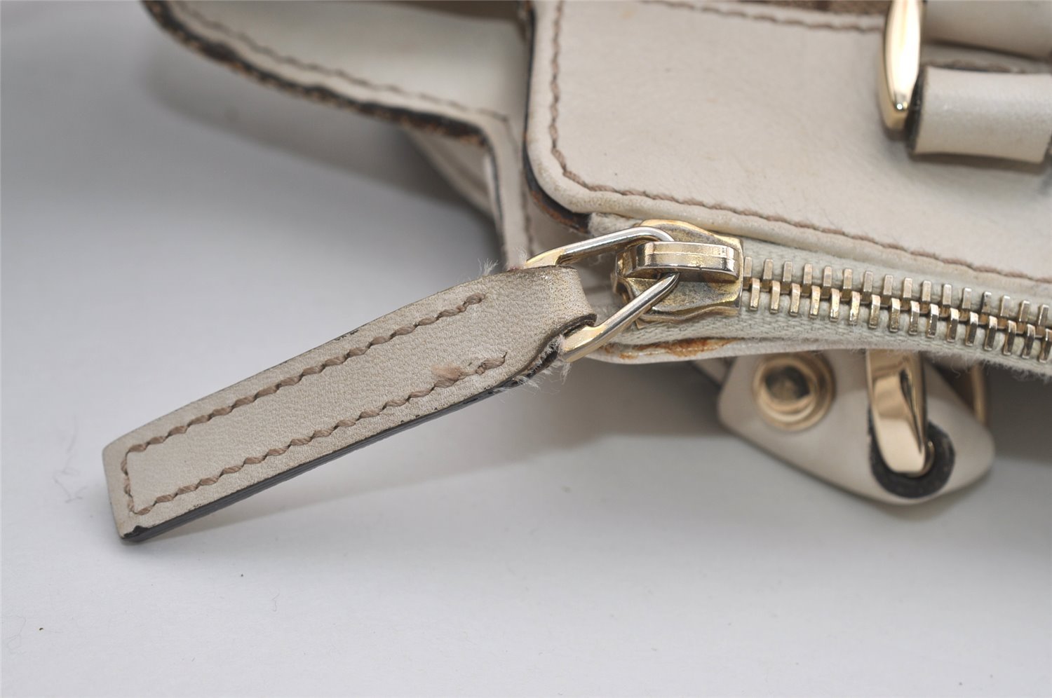 Authentic GUCCI Abbey Shoulder Tote Bag GG Canvas Leather 189831 Brown 4695I