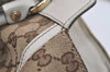 Authentic GUCCI Abbey Shoulder Tote Bag GG Canvas Leather 189831 Brown 4695I