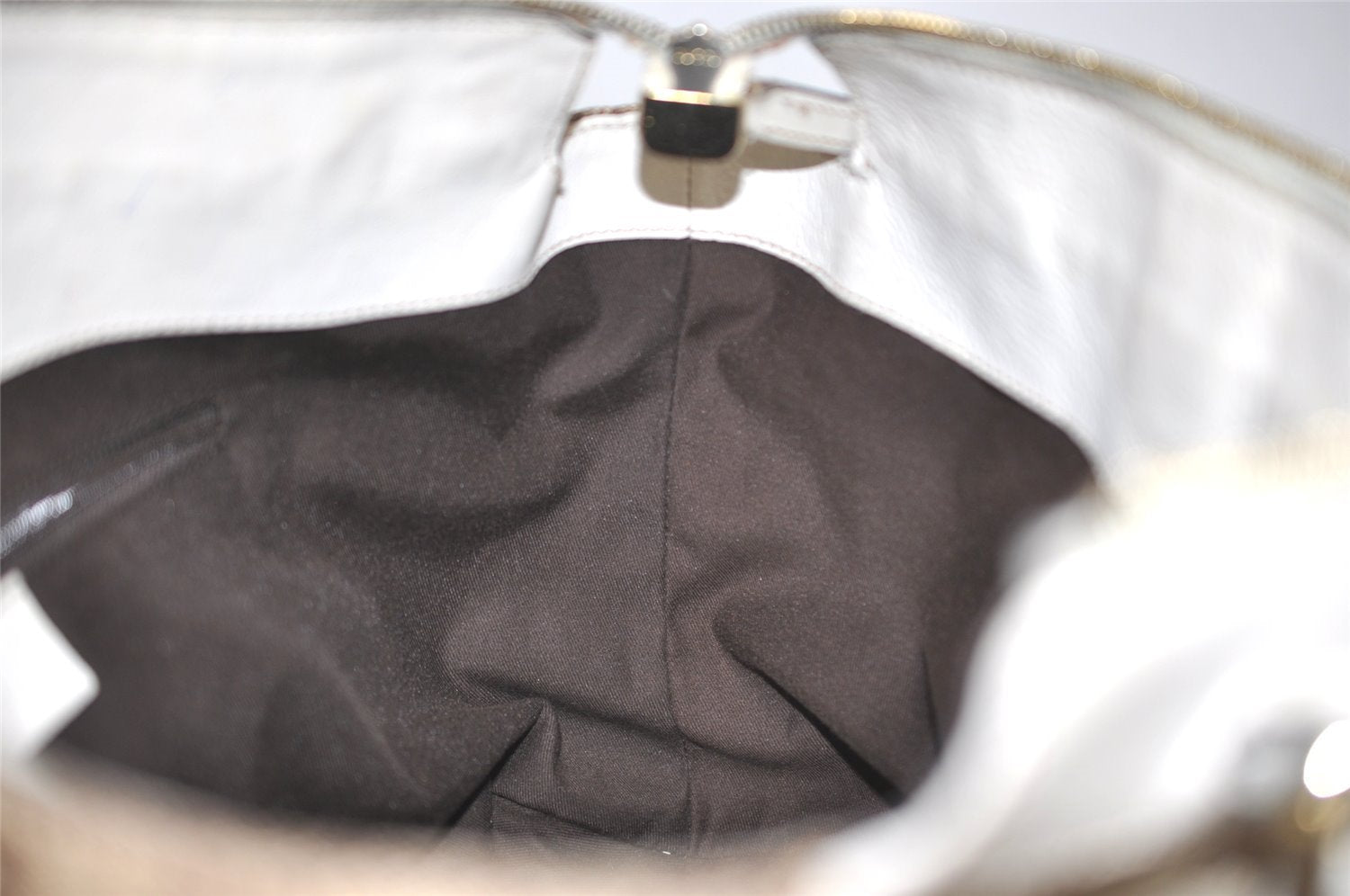 Authentic GUCCI Abbey Shoulder Tote Bag GG Canvas Leather 189831 Brown 4695I