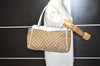 Authentic GUCCI Abbey Shoulder Tote Bag GG Canvas Leather 189831 Brown 4695I