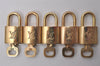 Authentic Louis Vuitton Padlock & Keys 10Set LV 4696J