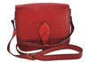 Authentic Louis Vuitton Epi Cartouchiere MM Shoulder Cross Bag M52247 Red 4696K