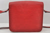 Authentic Louis Vuitton Epi Cartouchiere MM Shoulder Cross Bag M52247 Red 4696K
