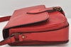 Authentic Louis Vuitton Epi Cartouchiere MM Shoulder Cross Bag M52247 Red 4696K