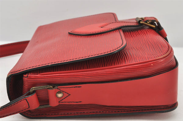 Authentic Louis Vuitton Epi Cartouchiere MM Shoulder Cross Bag M52247 Red 4696K
