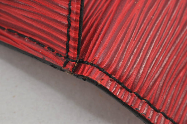 Authentic Louis Vuitton Epi Cartouchiere MM Shoulder Cross Bag M52247 Red 4696K