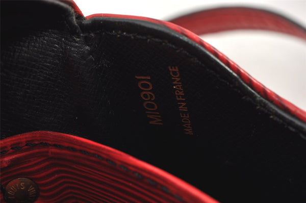 Authentic Louis Vuitton Epi Cartouchiere MM Shoulder Cross Bag M52247 Red 4696K