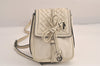 Authentic BOTTEGA VENETA Intrecciato Leather Shoulder Cross Body Bag White 4696M