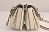 Authentic BOTTEGA VENETA Intrecciato Leather Shoulder Cross Body Bag White 4696M