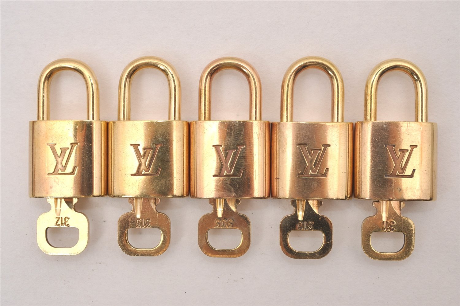 Authentic Louis Vuitton Padlock & Keys 10Set LV 4697J
