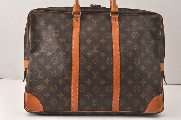Authentic Louis Vuitton Monogram Porte Documents Voyage M53361 Briefcase 4697K