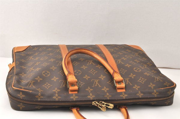 Authentic Louis Vuitton Monogram Porte Documents Voyage M53361 Briefcase 4697K