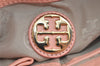 Authentic TORY BURCH Vintage Chain Leather Shoulder Hand Bag Purse Pink 4698I