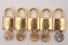 Authentic Louis Vuitton Padlock and Keys 10Set Old Model LV 4698J