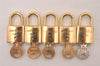 Authentic Louis Vuitton Padlock and Keys 10Set Old Model LV 4698J