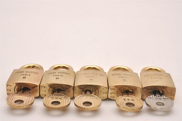 Authentic Louis Vuitton Padlock and Keys 10Set Old Model LV 4698J