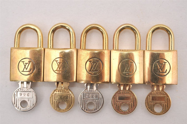 Authentic Louis Vuitton Padlock and Keys 10Set Old Model LV 4698J