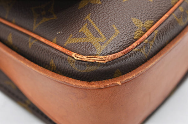 Authentic Louis Vuitton Monogram Cartouchiere GM Shoulder Bag Old Model 4698K