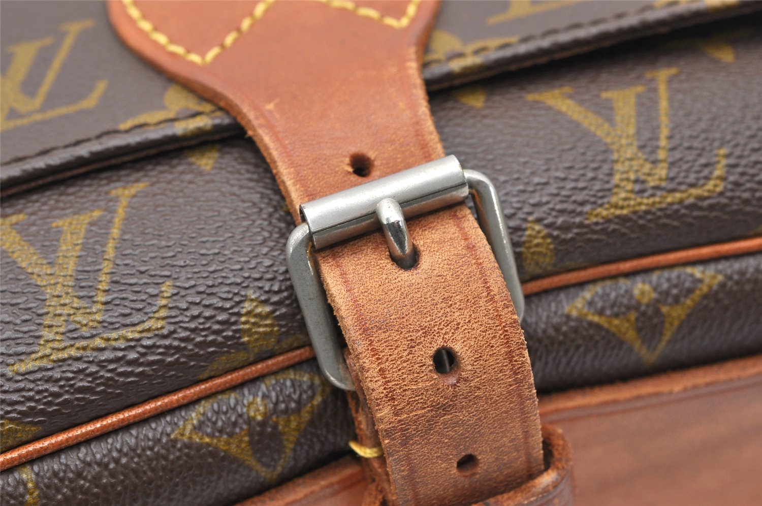 Authentic Louis Vuitton Monogram Cartouchiere GM Shoulder Bag Old Model 4698K