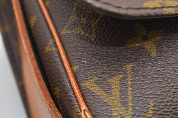 Authentic Louis Vuitton Monogram Cartouchiere GM Shoulder Bag Old Model 4698K