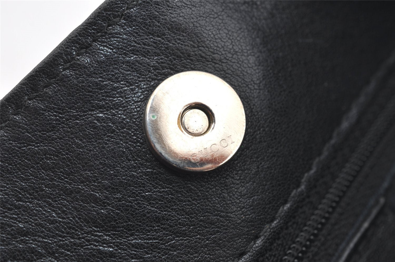 Authentic GUCCI Horsebit Shoulder Tote Bag GG Canvas Leather 101971 Black 4699I