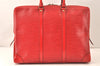 Authentic Louis Vuitton Epi Porte Documents Voyage Briefcase Red M54477 LV 4699K
