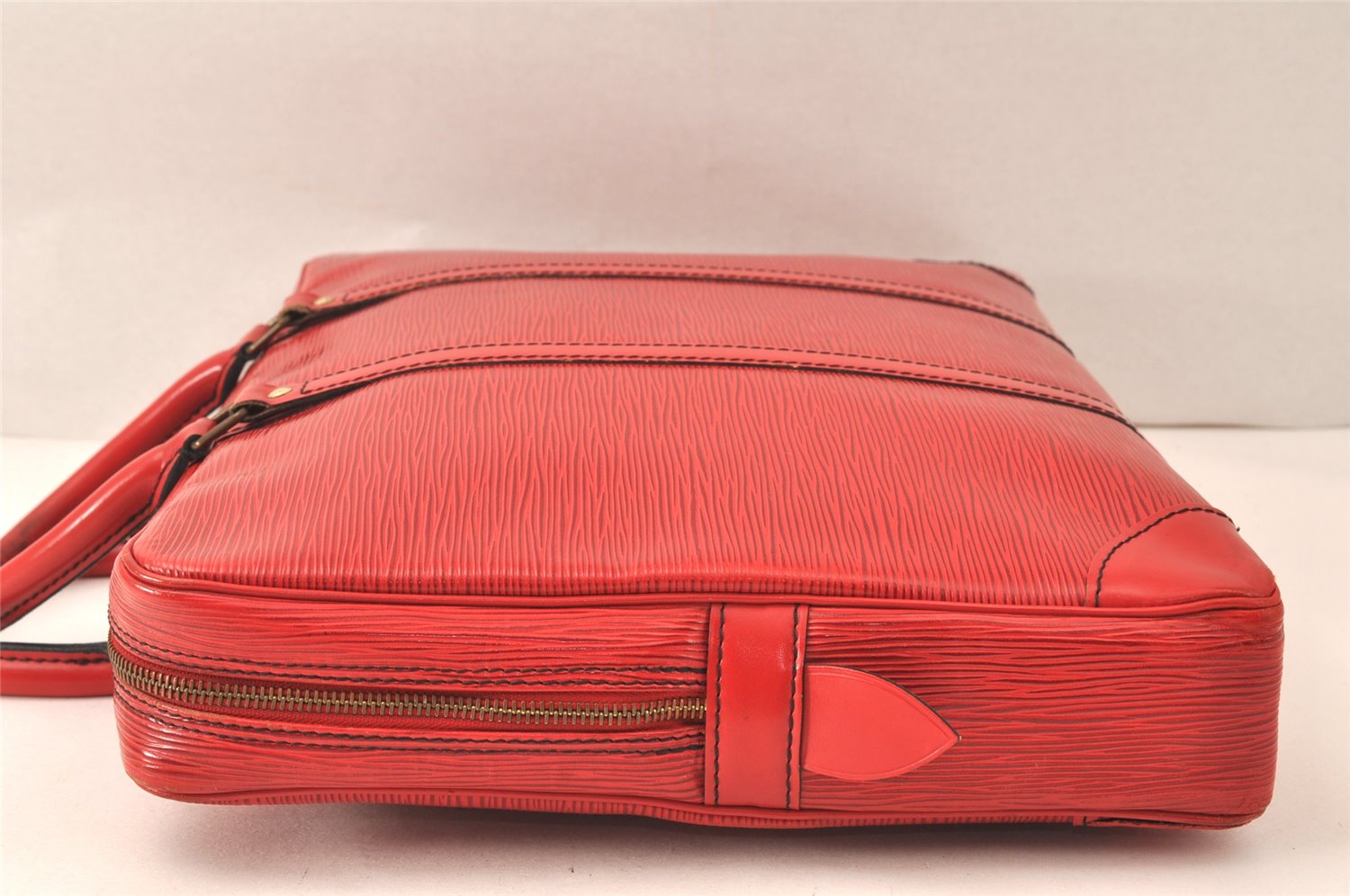 Authentic Louis Vuitton Epi Porte Documents Voyage Briefcase Red M54477 LV 4699K