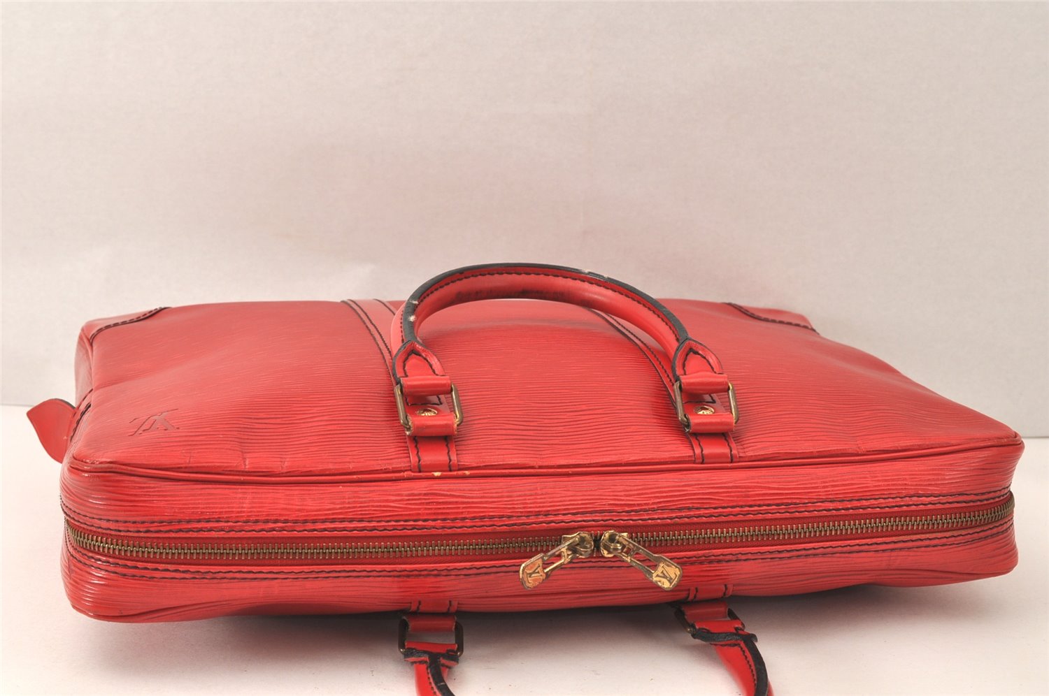 Authentic Louis Vuitton Epi Porte Documents Voyage Briefcase Red M54477 LV 4699K