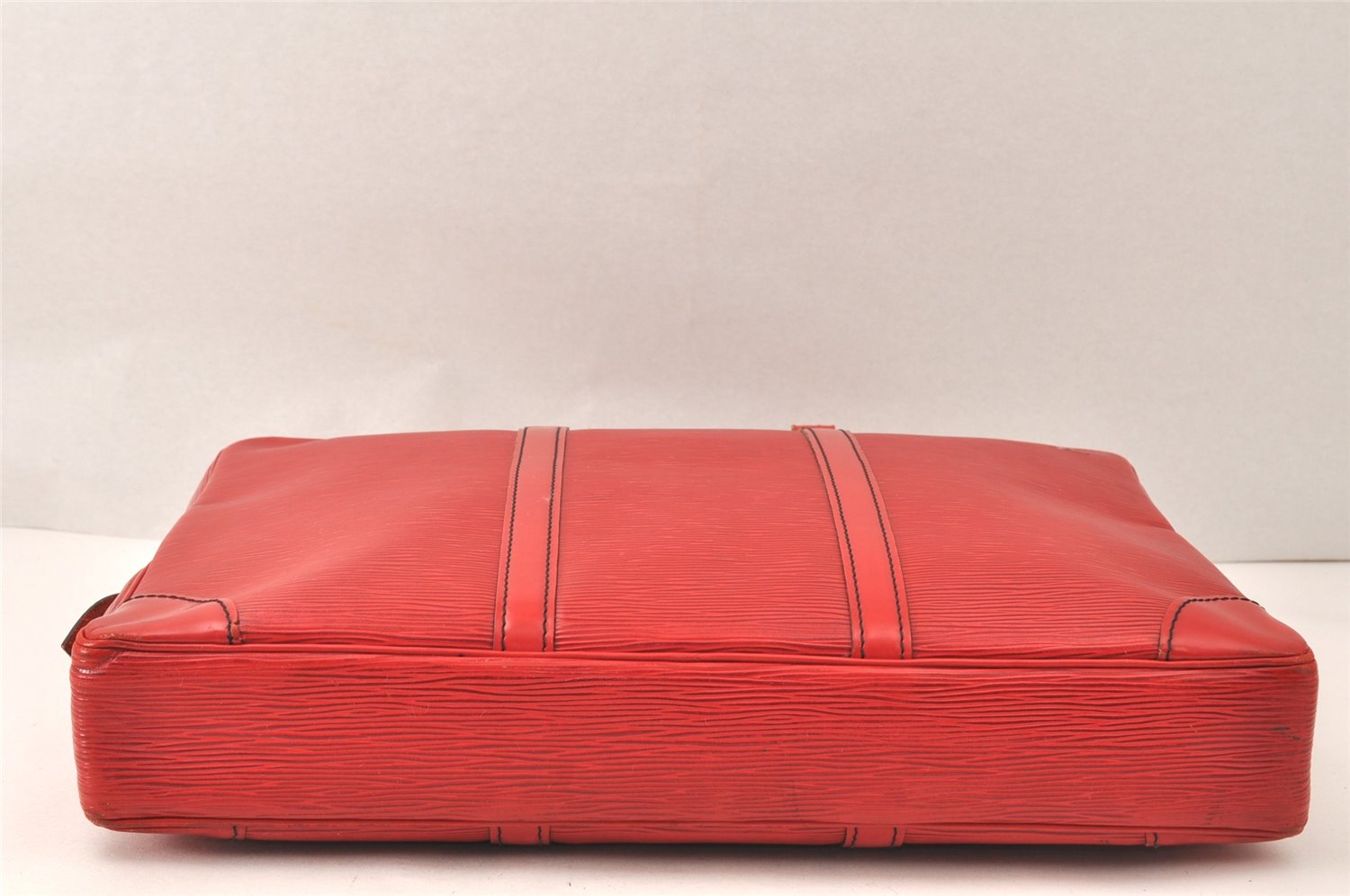 Authentic Louis Vuitton Epi Porte Documents Voyage Briefcase Red M54477 LV 4699K