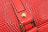 Authentic Louis Vuitton Epi Porte Documents Voyage Briefcase Red M54477 LV 4699K