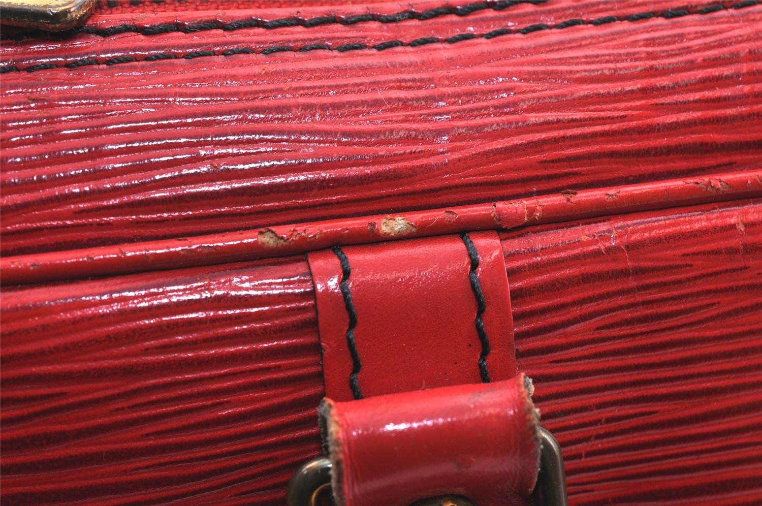 Authentic Louis Vuitton Epi Porte Documents Voyage Briefcase Red M54477 LV 4699K