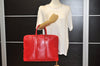 Authentic Louis Vuitton Epi Porte Documents Voyage Briefcase Red M54477 LV 4699K