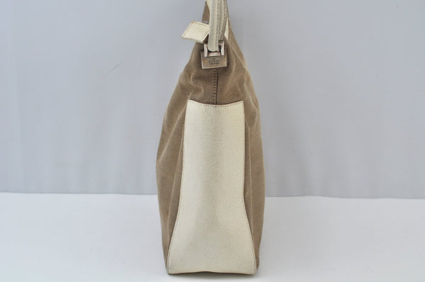 Authentic GUCCI Shoulder Hand Bag Purse Canvas Leather 0013766 Beige 4700H