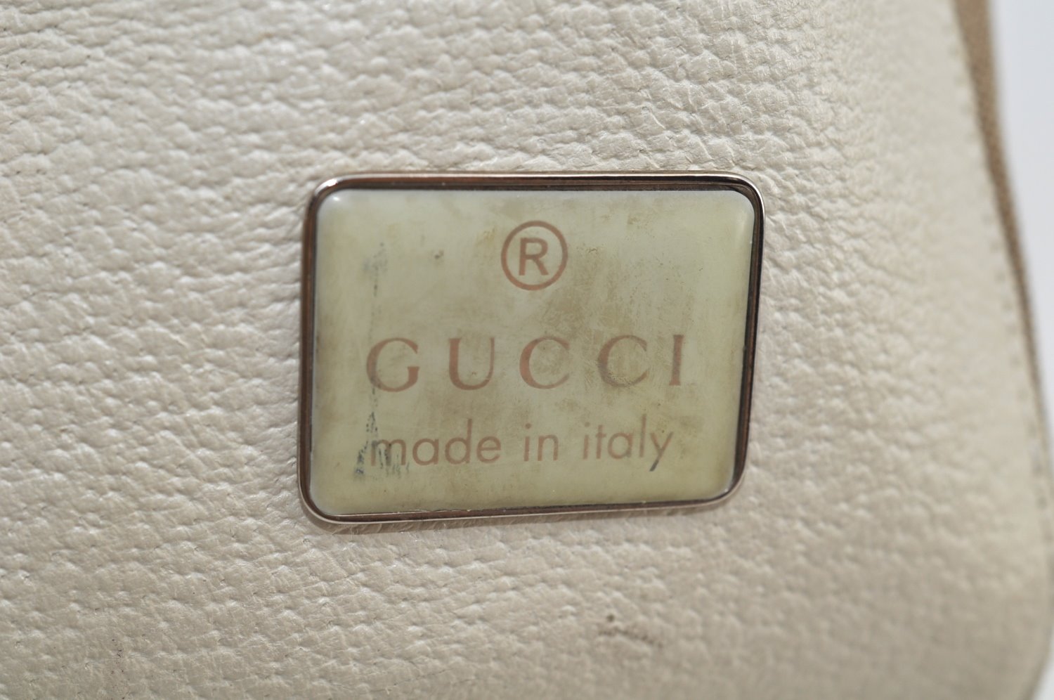 Authentic GUCCI Shoulder Hand Bag Purse Canvas Leather 0013766 Beige 4700H